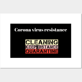 Corona virus resistance Posters and Art